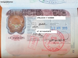 Visado para Laos