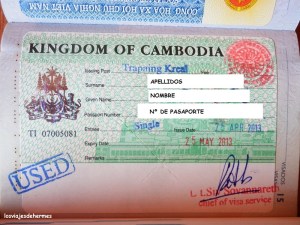 Visado para Camboya