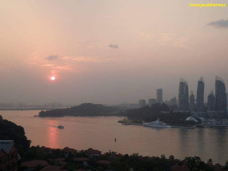 Atardecer desde el teleférico de vuelta