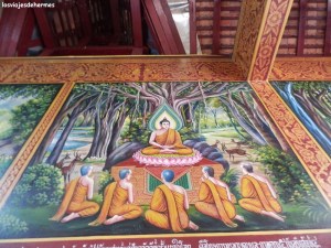 Escena de Buda tras la iluminación