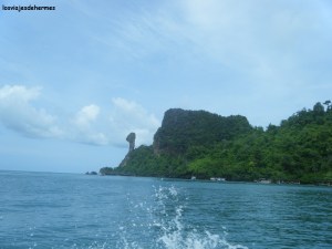 Característica formación rocosa de Chicken Island