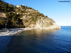 Cala de La Granadella al atardecer