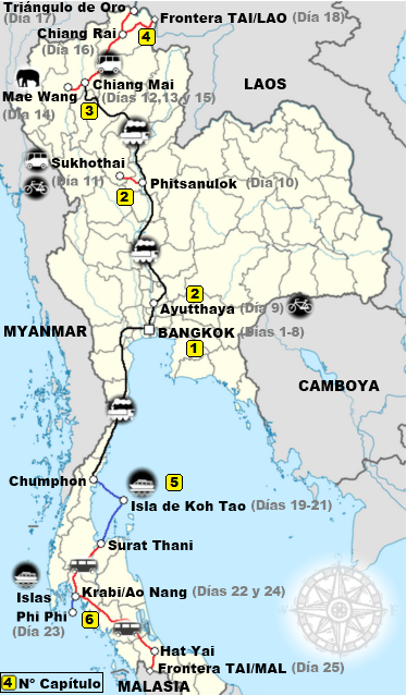 Ruta en Tailandia, "click" para agrandar