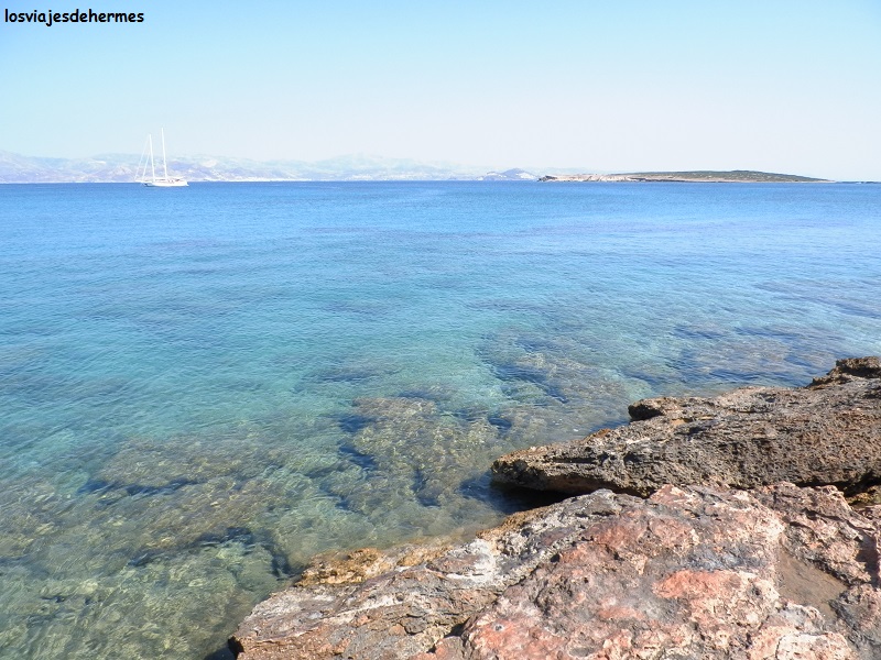Playa de Santa María con Naxos al fondo