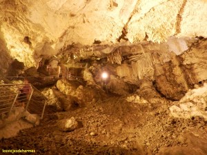 Interior de la cueva de Antiparos
