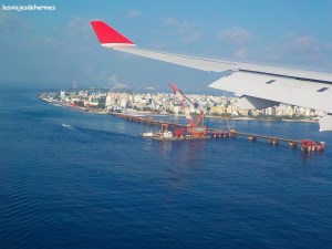 Male desde el avión de Sri Lankan Airlines